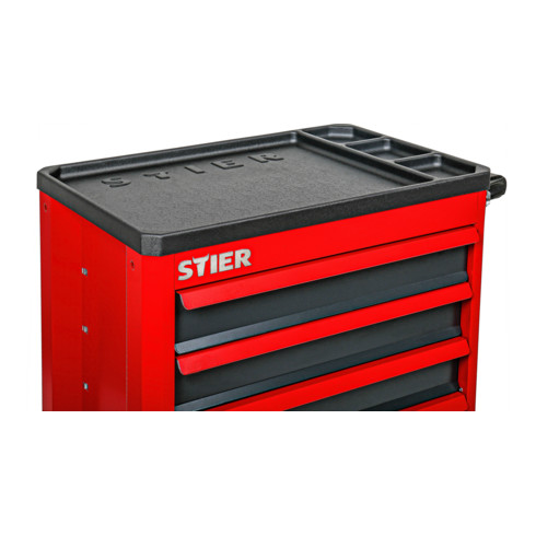 Servante d'atelier STIER Basic+ vide avec couvercle en plastique