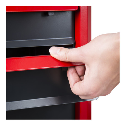 Servante d'atelier STIER Basic+ vide avec couvercle en plastique