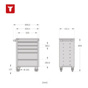 Servante d'atelierSTIER Basic+ garnie  92 pcs-2