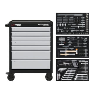 Servantes d'atelier Kraftwerk BASIC LINE LT700, 7 tiroirs, 259 pcs.