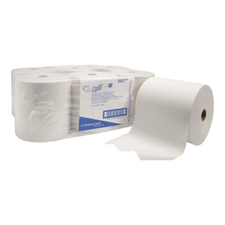 Serviettes en rouleau SCOTT® 6667 1 couche blanc L304env.mxl200env.mm adapté à 9