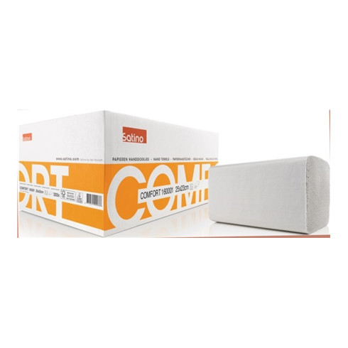 Serviettes Satino Comfort 2 couches blanc nature L230xl250env.mm adapté à 90 00