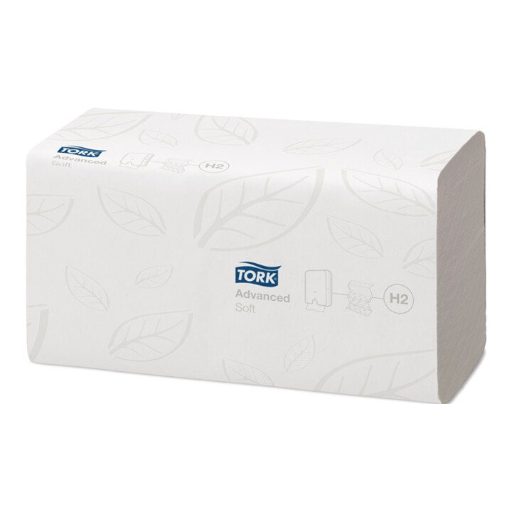 Serviettes TORK 2 couches, tendre, advanced blanc L260xl210env.mm adapté à 90 00