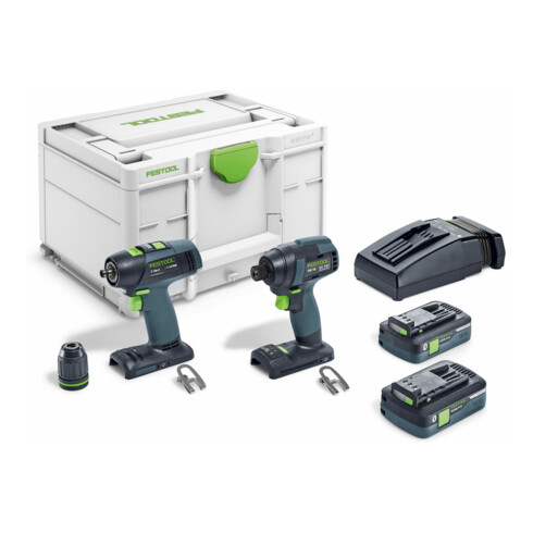 Festool Set avvitatore e trapano TID 18 HPC 4,0 I-Set T18