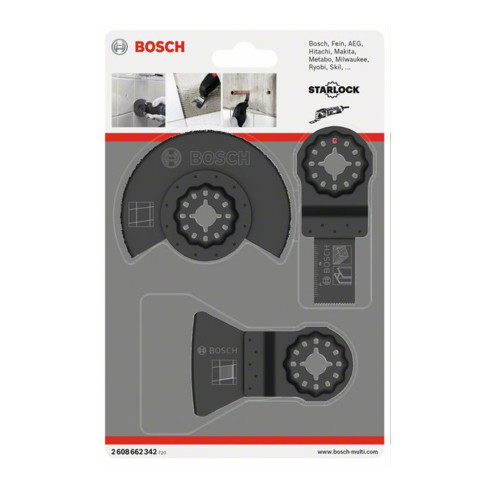 Bosch Set base per piastrelle per utensili multifunzione 3 pezzi