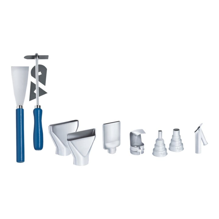Set d'accessoires p. air chaud ensemble de 12 pièces dans une mallette