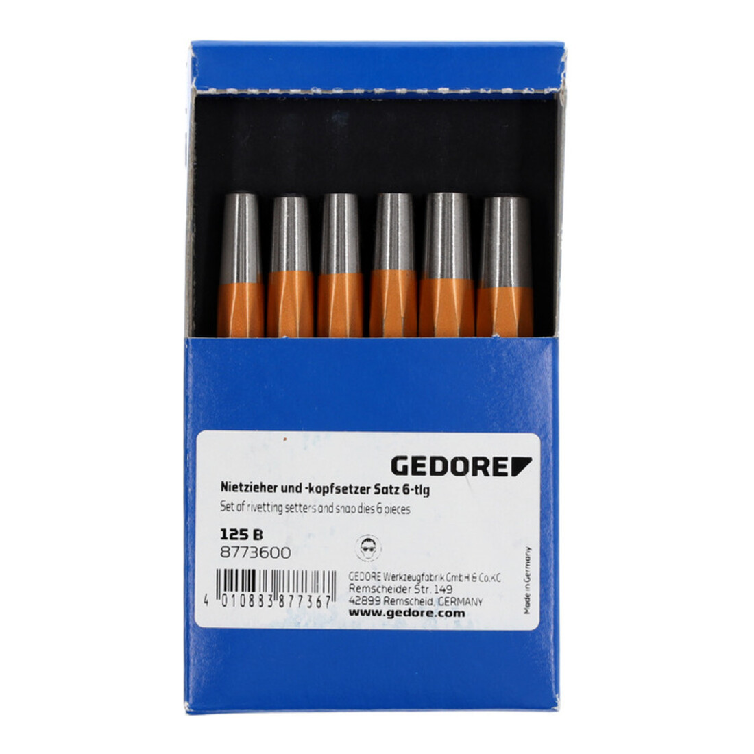 Set d'arrachage et de pose de rivets Gedore 6 pcs