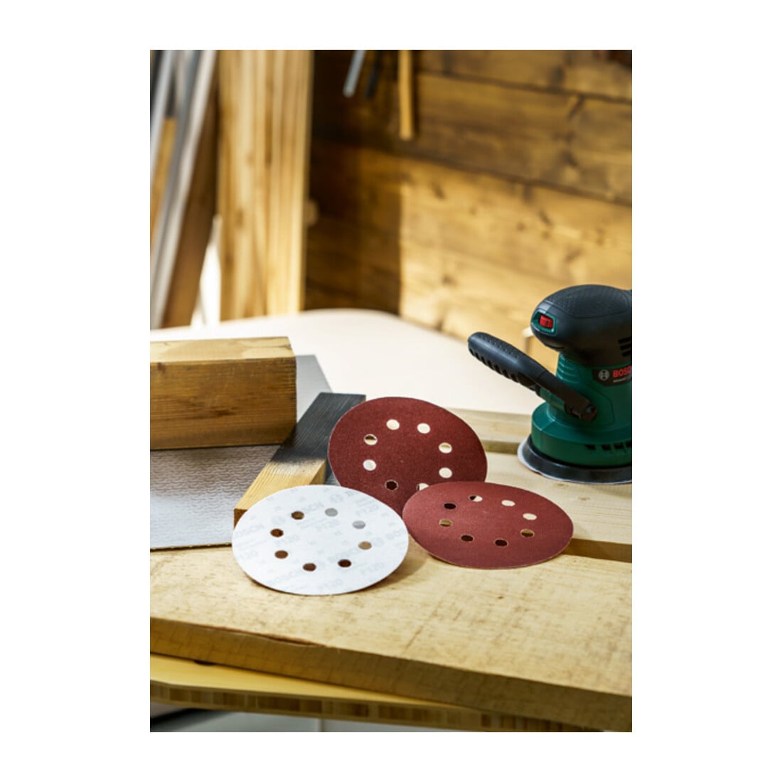 Set de 25 disques abrasifs pour ponceuse excentrique, grain 80, 120, 240