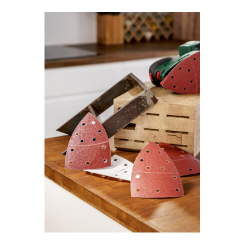 Set de 25 feuilles abrasives pour ponceuse multi, grain 40, 80, 120, 180