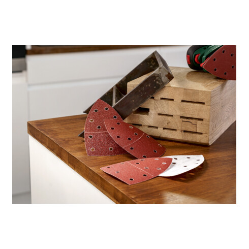Set de 25 feuilles abrasives pour ponceuse multi, grain 40, 80, 120, 180