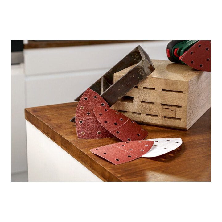 Set de 25 feuilles abrasives pour ponceuse multi, grain 40, 80, 120, 180