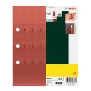 Jeu de feuilles abrasives Bosch pour ponceuses orbitales serrées