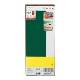 Jeu de feuilles abrasives Bosch pour ponceuses orbitales serrées