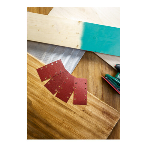 Set de 25 feuilles abrasives pour ponceuse vibrante, grain 40, 60, 80, 120