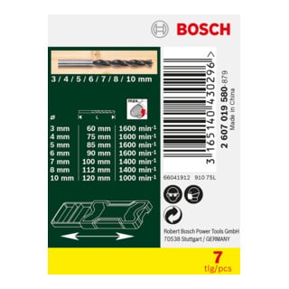 Set de 7 mèches à bois mini-X-Line