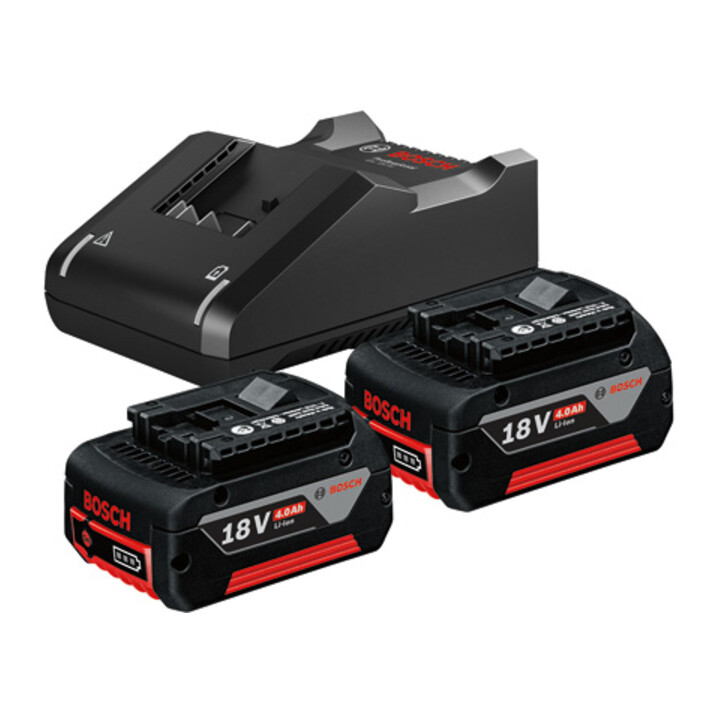 Set de base 2 batteries GBA 18V 4.0Ah + GAL 18V-40