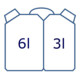 Set de bidons doubles PROFI contenu 6 + 3 l L. 362 x l. 170 x H. 298 mm nature-4