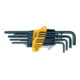 Set de clés mâles coudées similaire à ASME B18.3 9ps tête sph. 6p 0,05-1/16-5/64