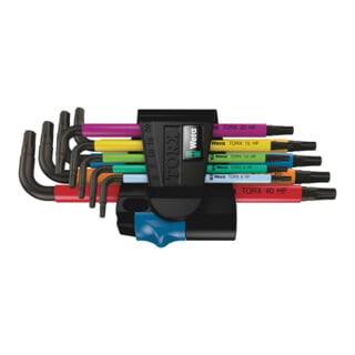 Set de clés mâles coudées WERA 967 SL 9 pces T8 - T40