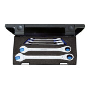 Set de clés mixtes à cliquet 7 R-005 5-pces ouv. 8-19mm CV boîtier plastique GED-1