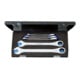 Set de clés mixtes à cliquet 7 R-005 5-pces ouv. 8-19mm CV boîtier plastique GED