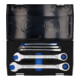 Set de clés mixtes à cliquet 7 R-005 5-pces ouv. 8-19mm CV boîtier plastique GED