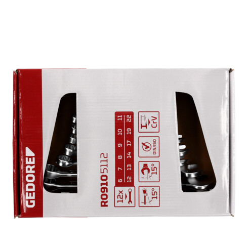 Set de clés mixtes Gedore Red SW 6-22mm 12 pcs