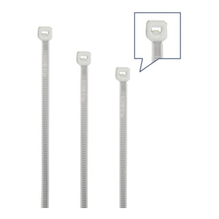 Set de colliers de câblage 350-pces polyamide nature