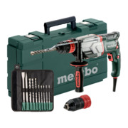 Set de marteaux multifonctions Metabo UHE 2660-2 Quick, avec jeu de forets SDS-plus/burins (10 pièces), en coffret