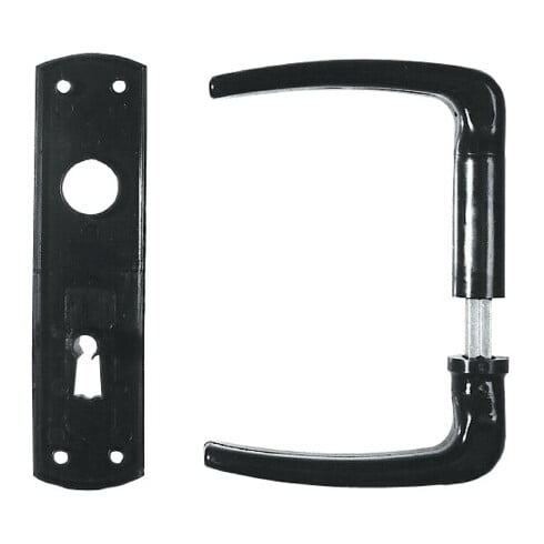 Set de poignées Serrure universelle pour coffret BB noir 55mm VK 8mm