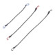 Set de serrage de bagages 3-pces L. 60, 80, 100 cm avec mousqueton EVB-1