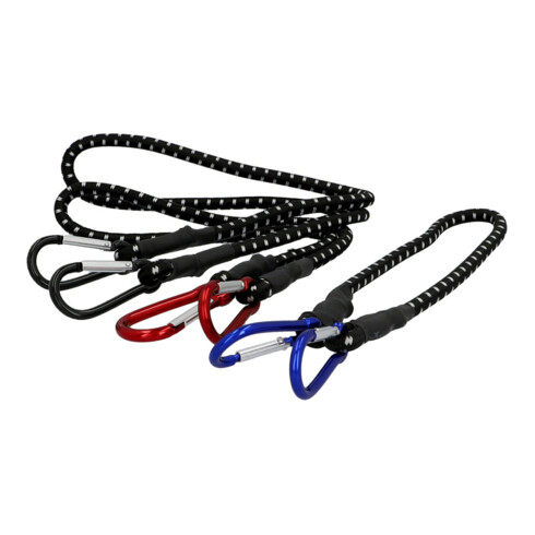 Set de serrage de bagages 3-pces L. 60, 80, 100 cm avec mousqueton EVB