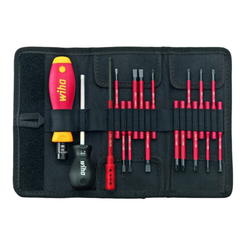 Set de tournevis dynamométriques Wiha slimTorque Starter Set 18 pièces 0,8 - 5 Nm réglable