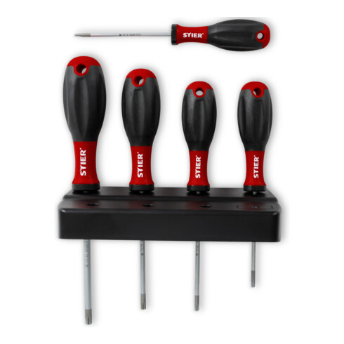 Set de tournevis STIER 15 pcs, avec 2 supports, manche 3K ergonomique