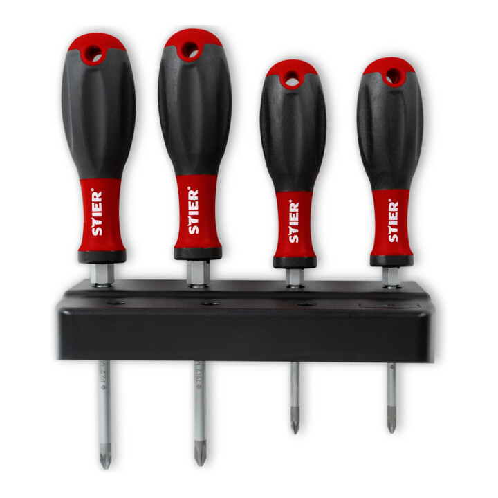 Set de tournevis STIER 15 pcs, avec 2 supports, manche 3K ergonomique