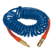 Set de tuyaux spiralés D. int. 6,3 mm D. ext. 9,5 mm L. 6 m polyuréthane raccord