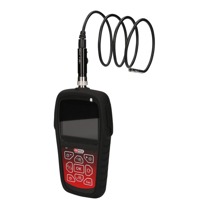 Set de vidéoscope HD KS Tools avec sonde de caméra frontale HD de 6,0 mm de diamètre 0° et 90°, commutable, 5 pcs.