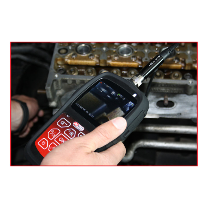 Set de vidéoscope HD KS Tools avec sonde de caméra frontale HD de 6,0 mm de diamètre 0° et 90°, commutable, 5 pcs.