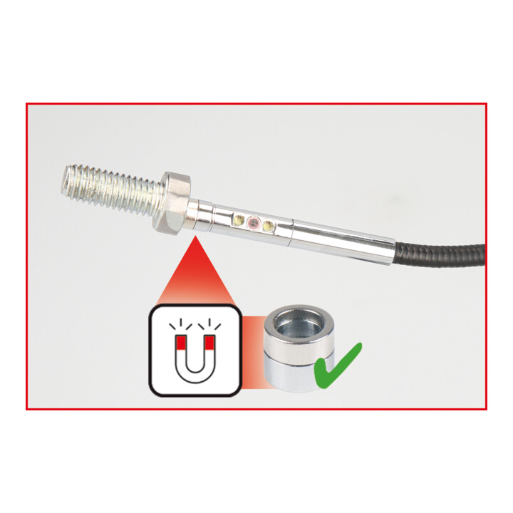Set de vidéoscope HD KS Tools avec sonde de caméra frontale HD de 6,0 mm de diamètre 0° et 90°, commutable, 5 pcs.