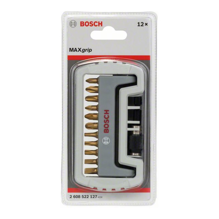 Bosch Set di bit per avvitatori Max Grip, 11pz. PH PZ T, S Supporto a cambio rapido