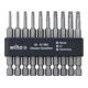 Wiha Set di bit Professional 70mm TORX® testa sferica 10pz. 1/4" in striscia di bit-1