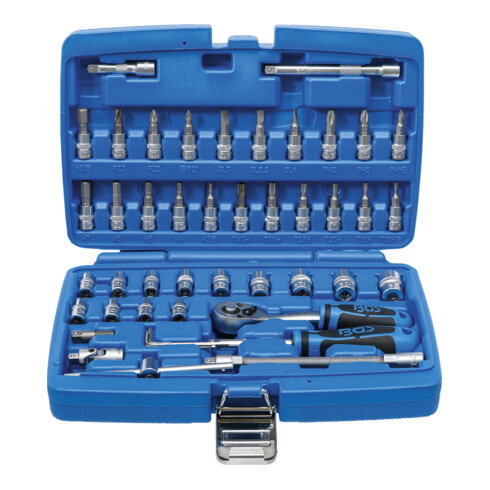 BGS Set di chiavi a bussola 2146, azionamento 6,3mm (1/4"), 46pz.