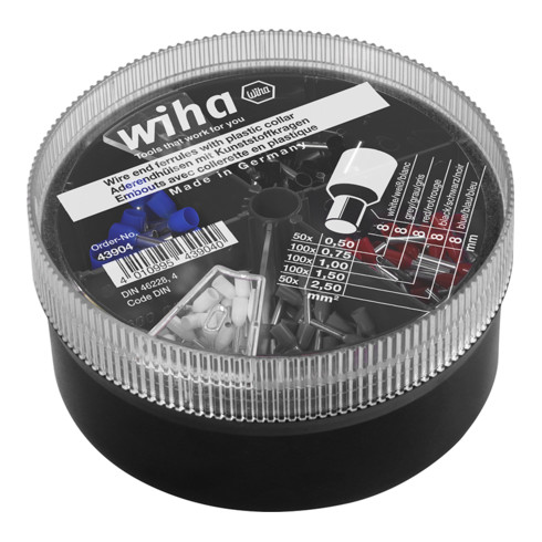 Set di capicorda Wiha con collare in plastica da 4 a 16 mm² in confezione da spargere