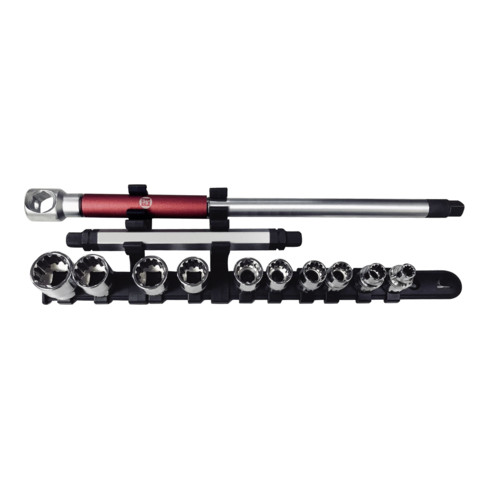 Kraftwerk Set di chiavi a bussola COMBI 3/8" con chiave a T, 11pz.