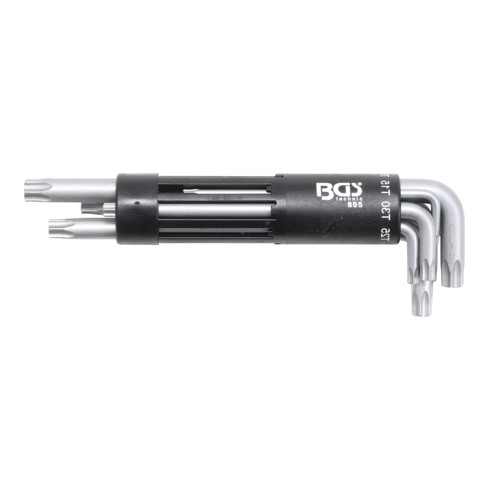 BGS Set di chiavi ad angolo, extra lunghe, con profilo a T (per Torx) con foro T10 - T50, 8pz.