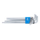 BGS Set di chiavi ad angolo, extra lunghe, con profilo a T (per Torx) e testa a sfera T10 - T50, 9pz.-4