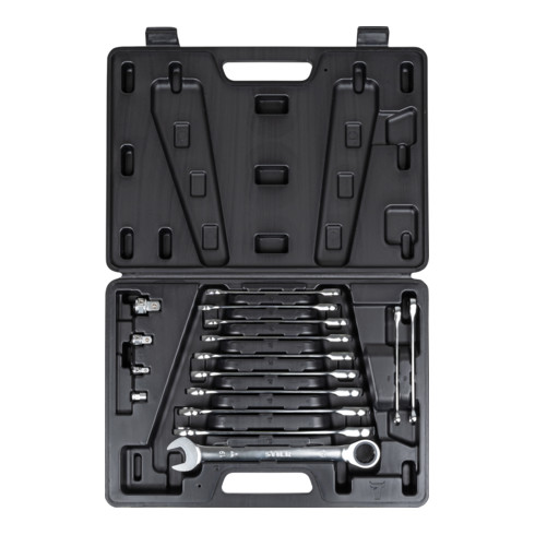 STIER Set di chiavi combinate tipo forte e speciale apertura chiave 8 - 19 mm 16 pezzi in valigetta di plastica