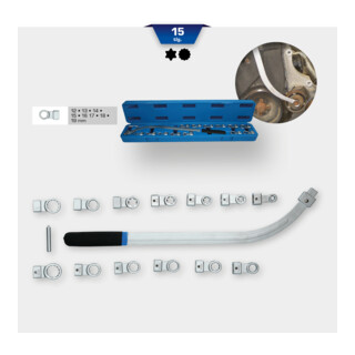 Set di chiavi per cinghie trapezoidali e rulli tenditori Brilliant Tools, 15 pz