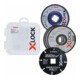Bosch Set di dischi abrasivi lamellari e per troncatura X-LOCK, 5 pezzi, 125 mm, CMW-1