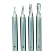 Proxxon Set di frese a codolo cilindrico, 4pz., DIN 327, HSS (2 - 3 - 4 - 5mm)